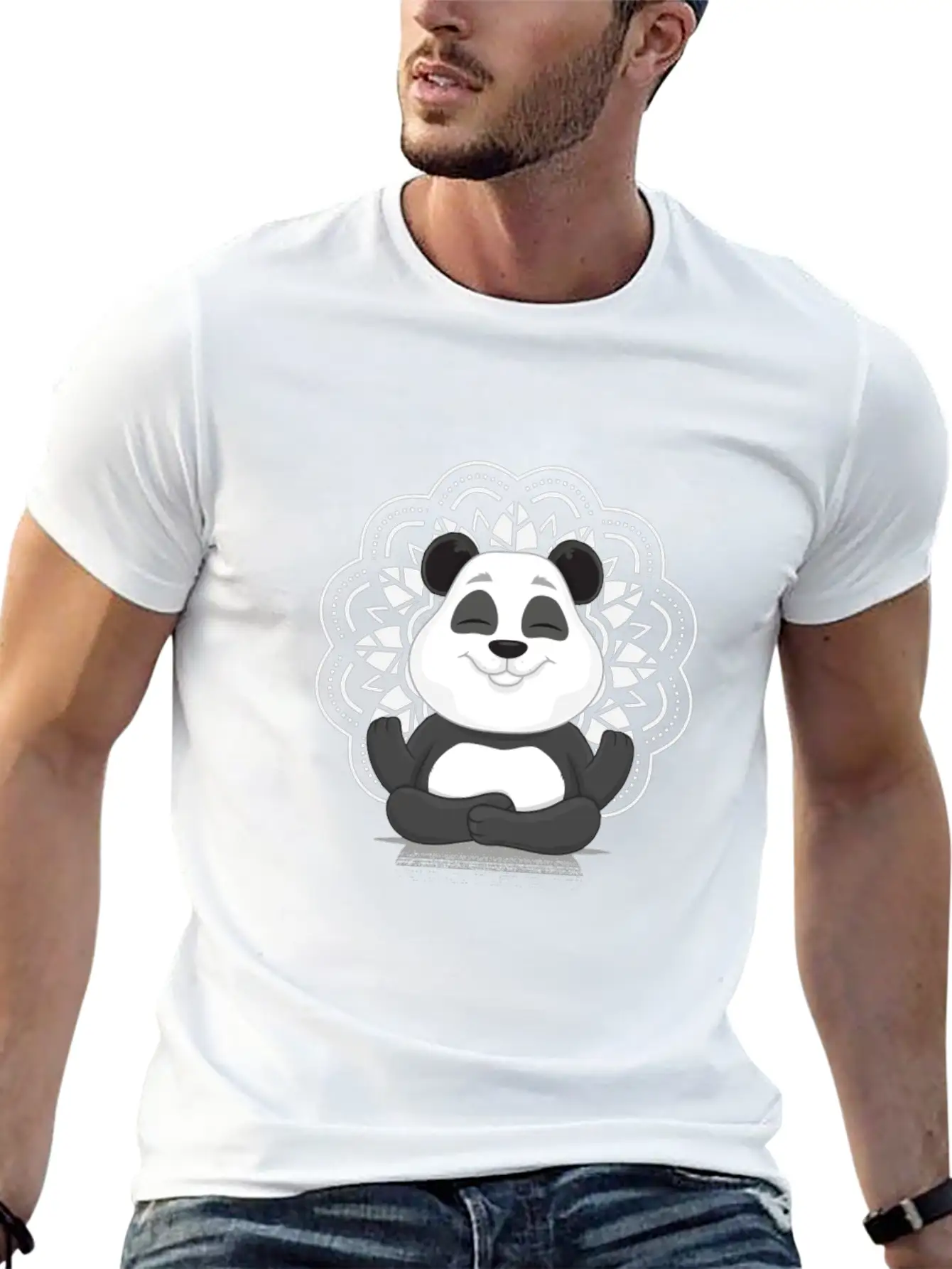 Zen Panda Casual Graphic T-Shirt – Simple And Comfortable Daily Wear