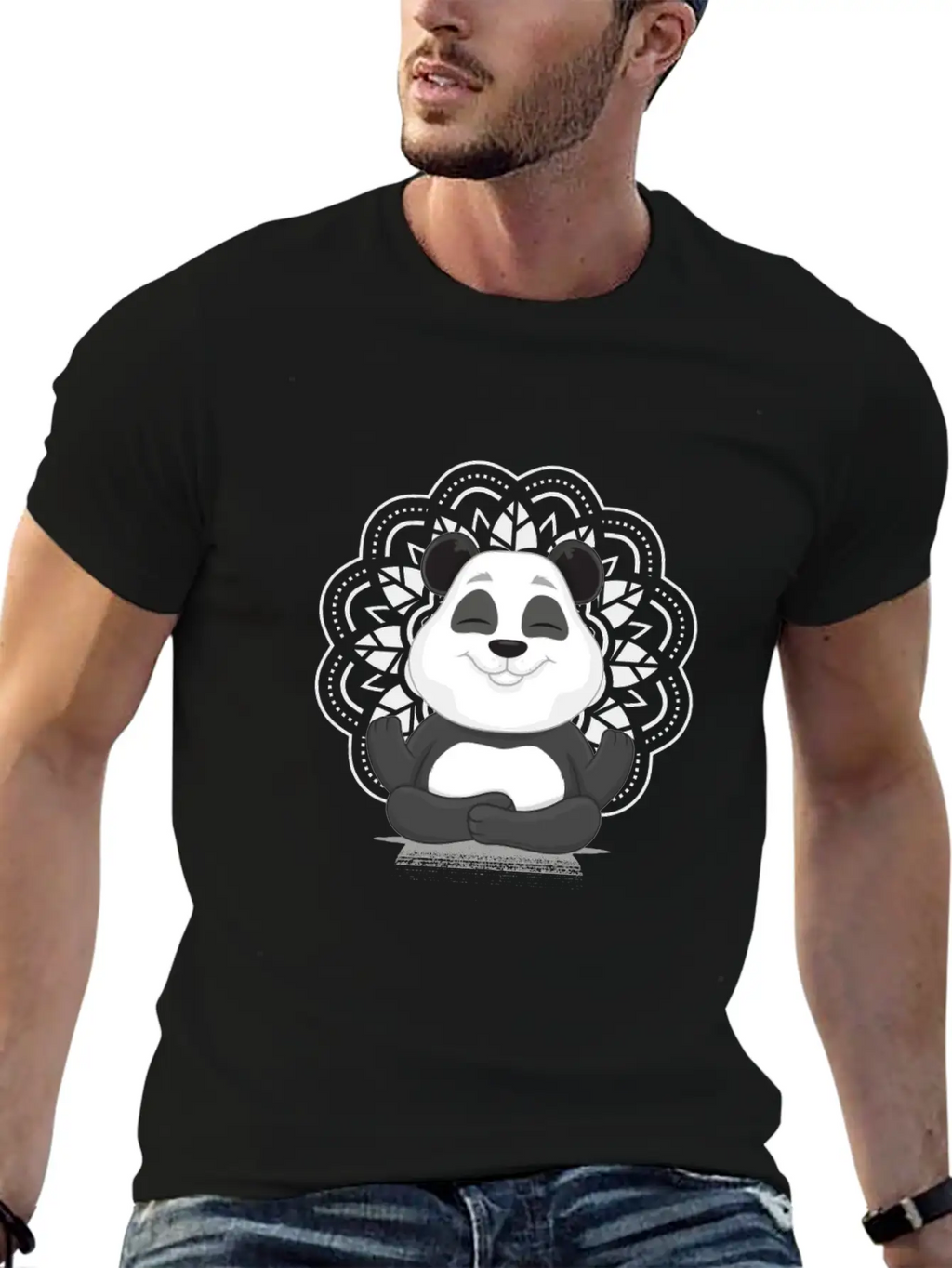 Zen Panda Casual Graphic T-Shirt – Simple And Comfortable Daily Wear