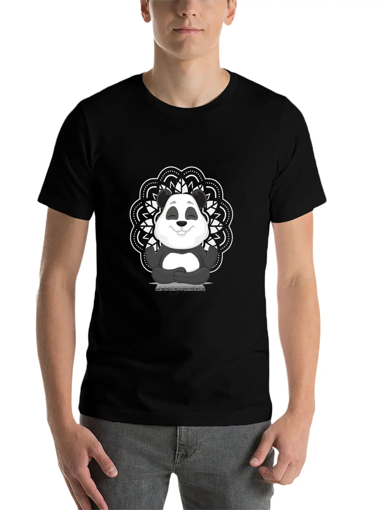 Zen Panda Casual Graphic T-Shirt – Simple And Comfortable Daily Wear
