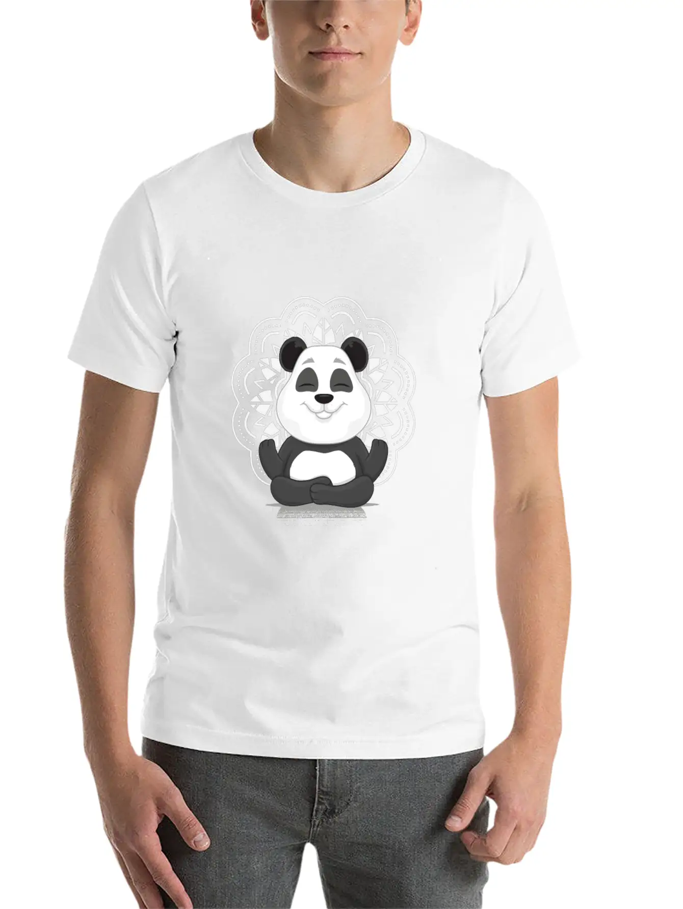 Zen Panda Casual Graphic T-Shirt – Simple And Comfortable Daily Wear