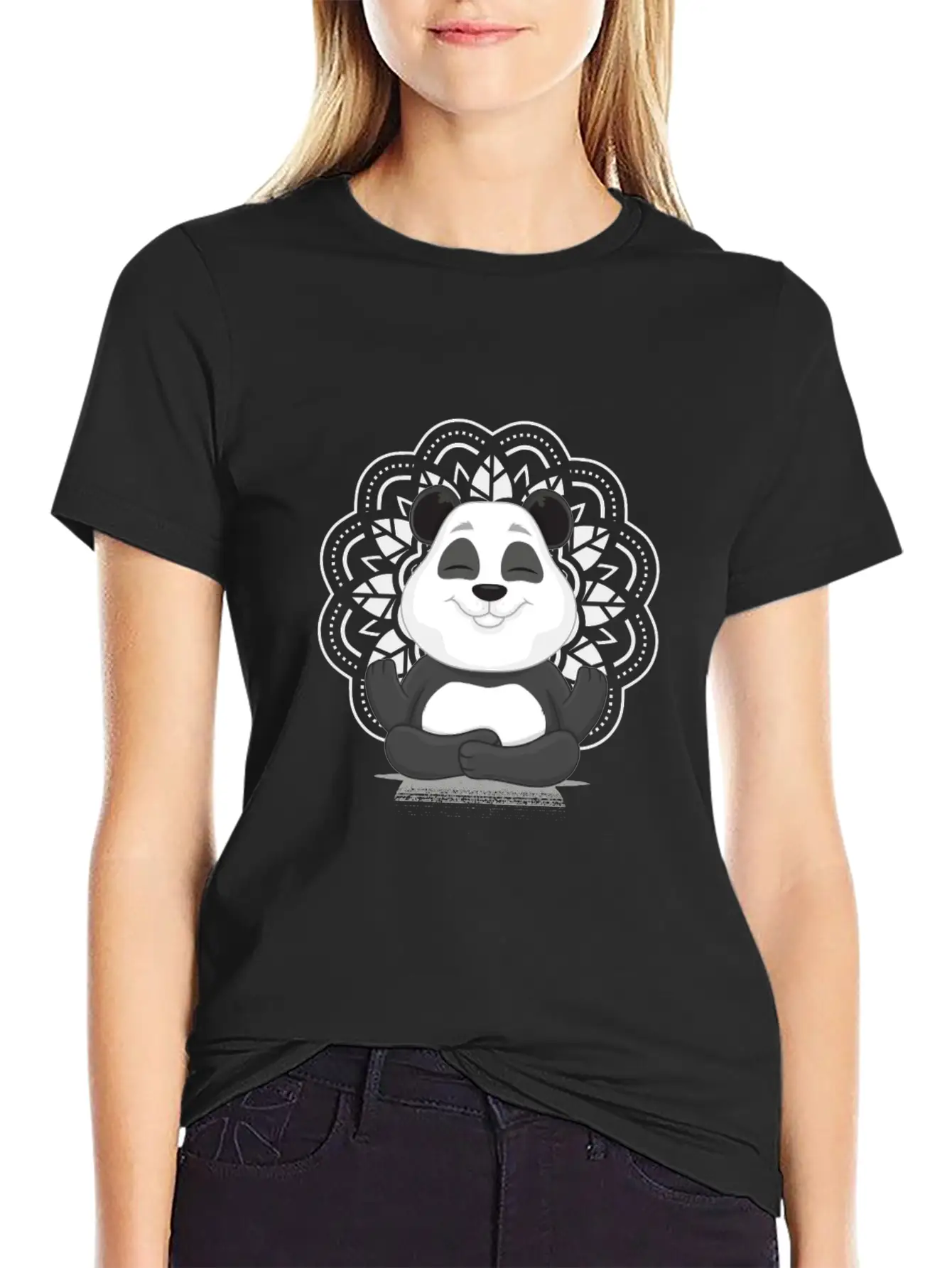 Zen Panda Casual Graphic T-Shirt – Simple And Comfortable Daily Wear