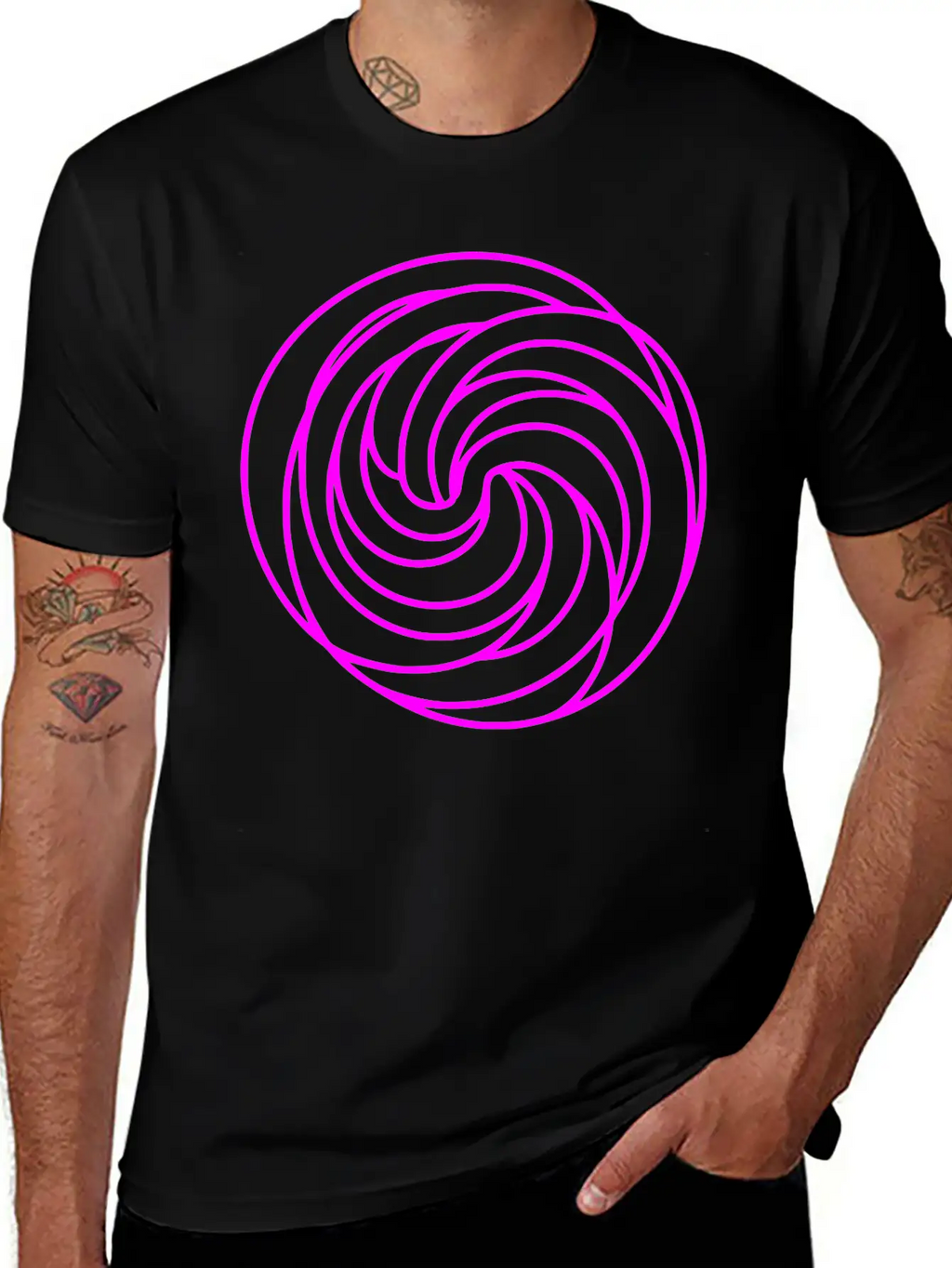 Zentangle Swirl Circle Design Vector Essential Cotton Tee For Daily Outfits – Unisex Style