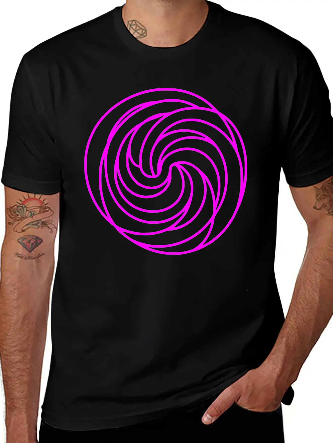 Zentangle Swirl Circle Design Vector Essential Cotton Tee For Daily Outfits – Unisex Style