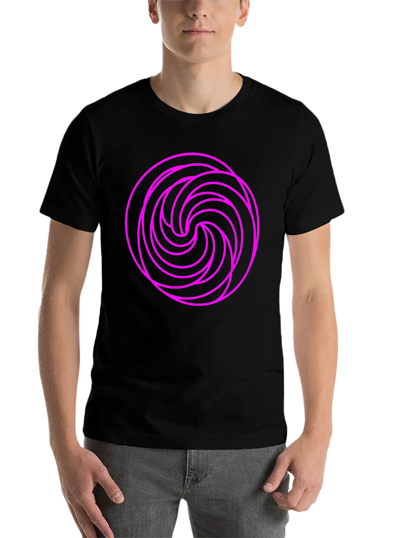 Zentangle Swirl Circle Design Vector Essential Cotton Tee For Daily Outfits – Unisex Style