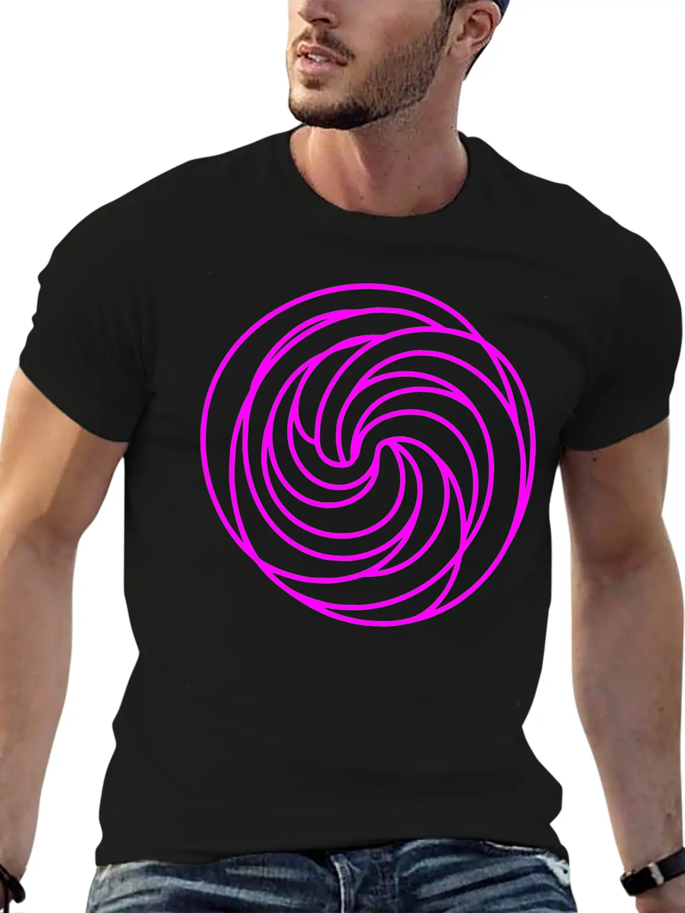 Zentangle Swirl Circle Design Vector Essential Cotton Tee For Daily Outfits – Unisex Style