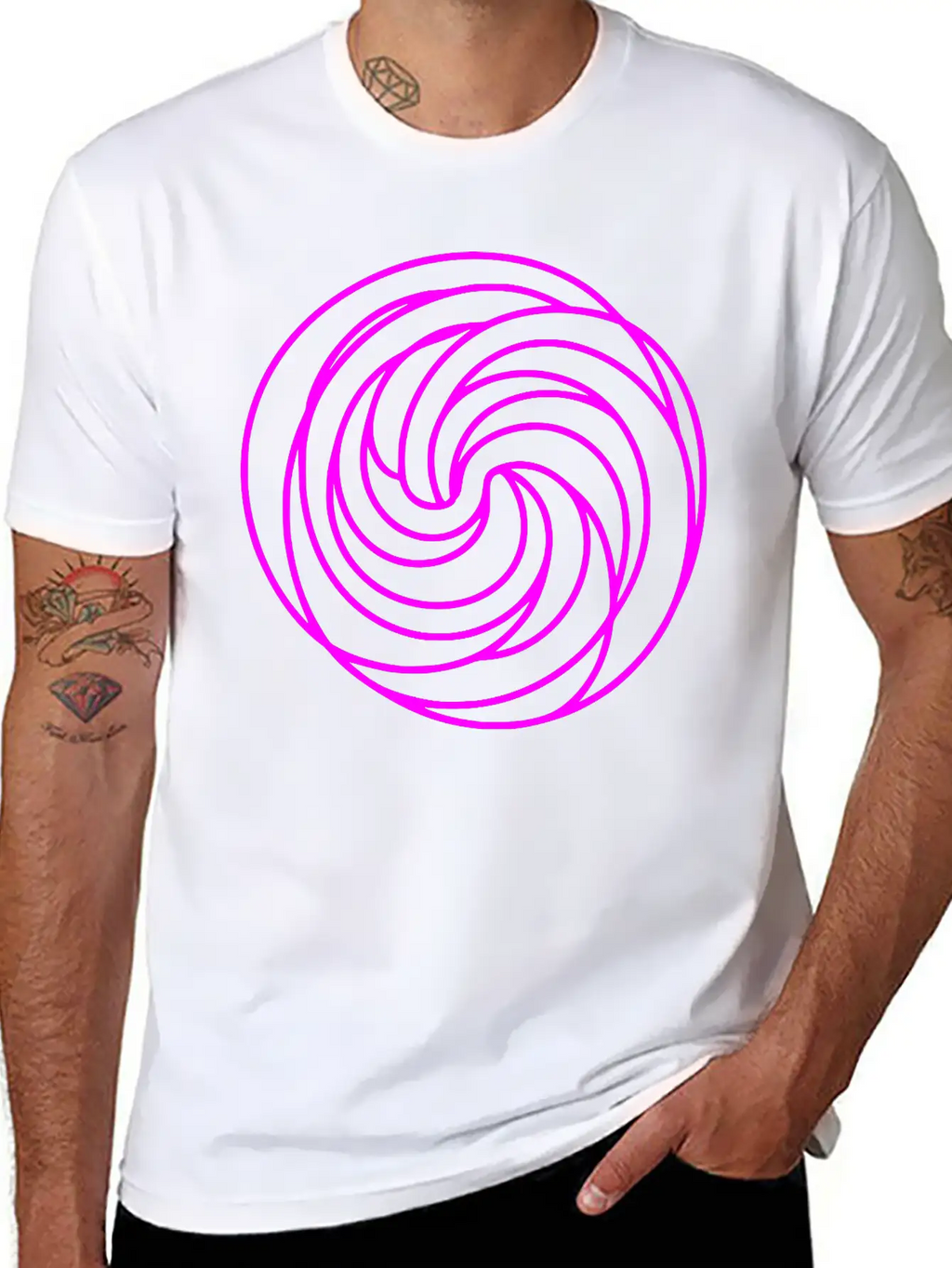 Zentangle Swirl Circle Design Vector Essential Cotton Tee For Daily Outfits – Unisex Style