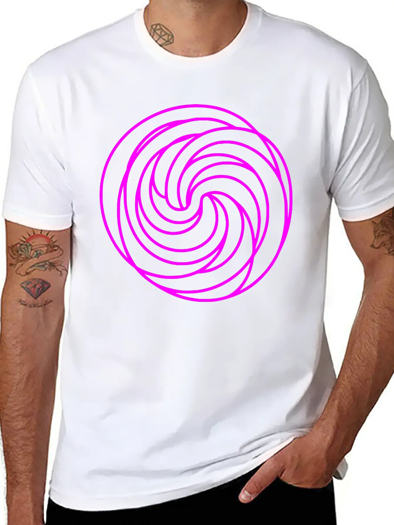 Zentangle Swirl Circle Design Vector Essential Cotton Tee For Daily Outfits – Unisex Style