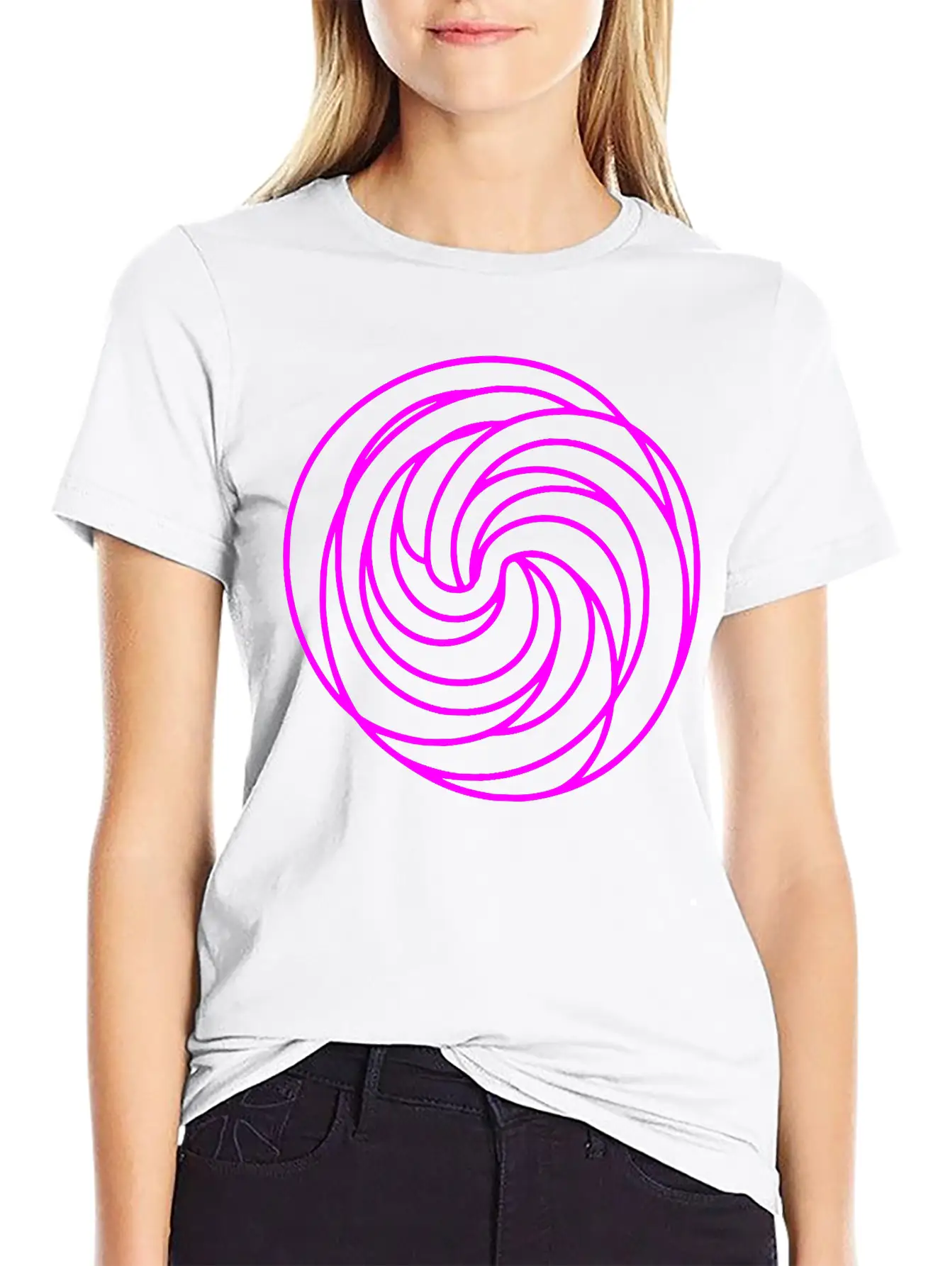 Zentangle Swirl Circle Design Vector Essential Cotton Tee For Daily Outfits – Unisex Style