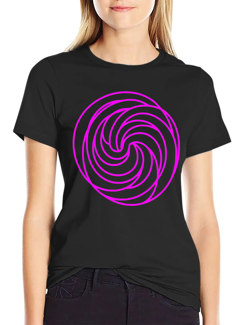 Zentangle Swirl Circle Design Vector Essential Cotton Tee For Daily Outfits – Unisex Style