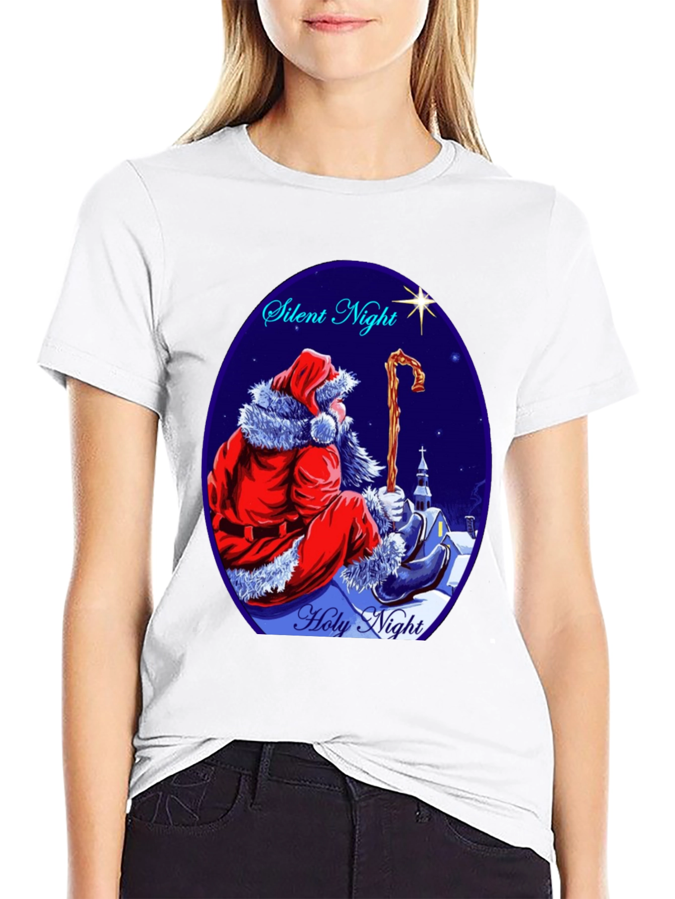 Silent Night Santa T-Shirt