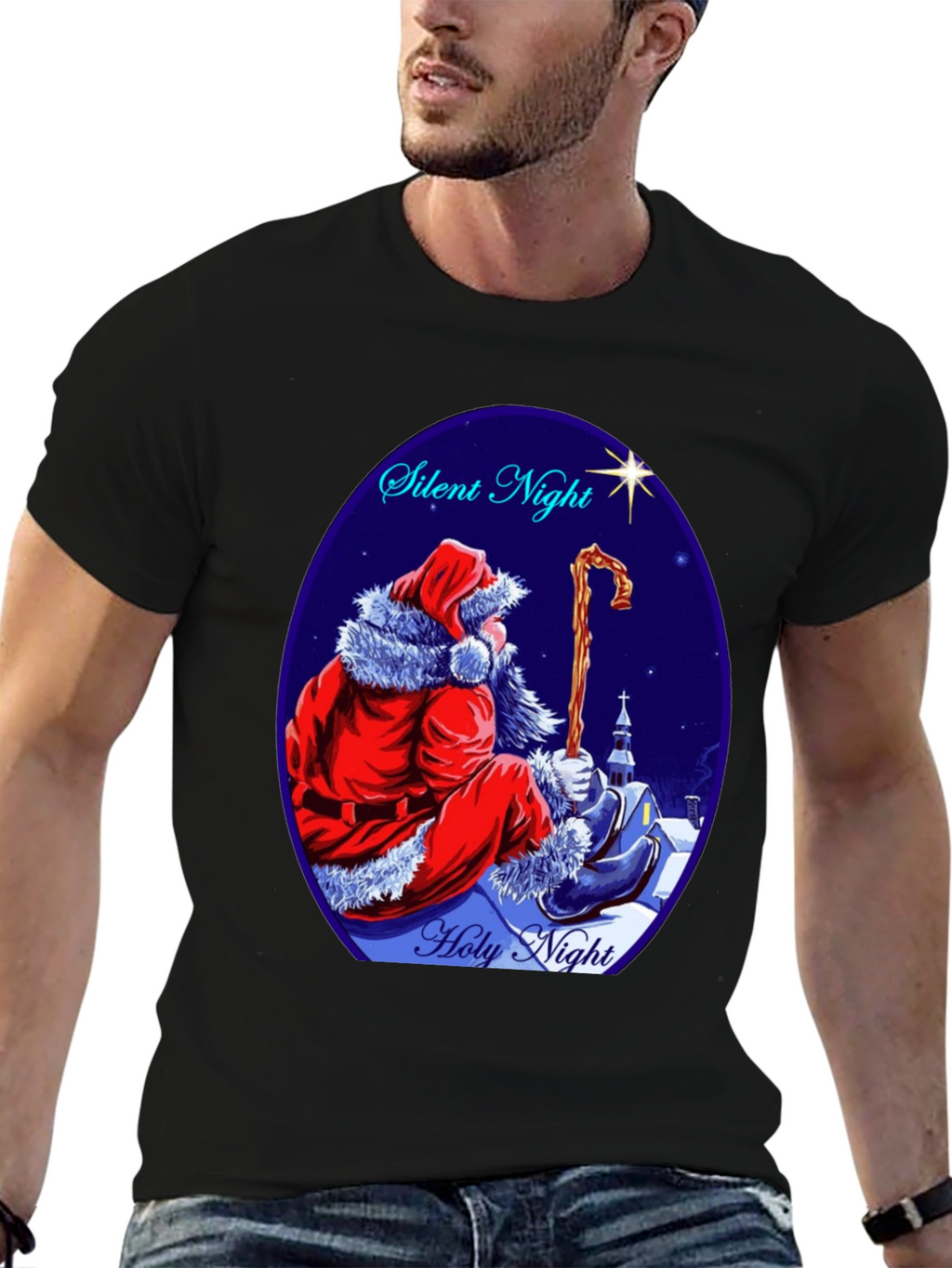 Silent Night Santa T-Shirt