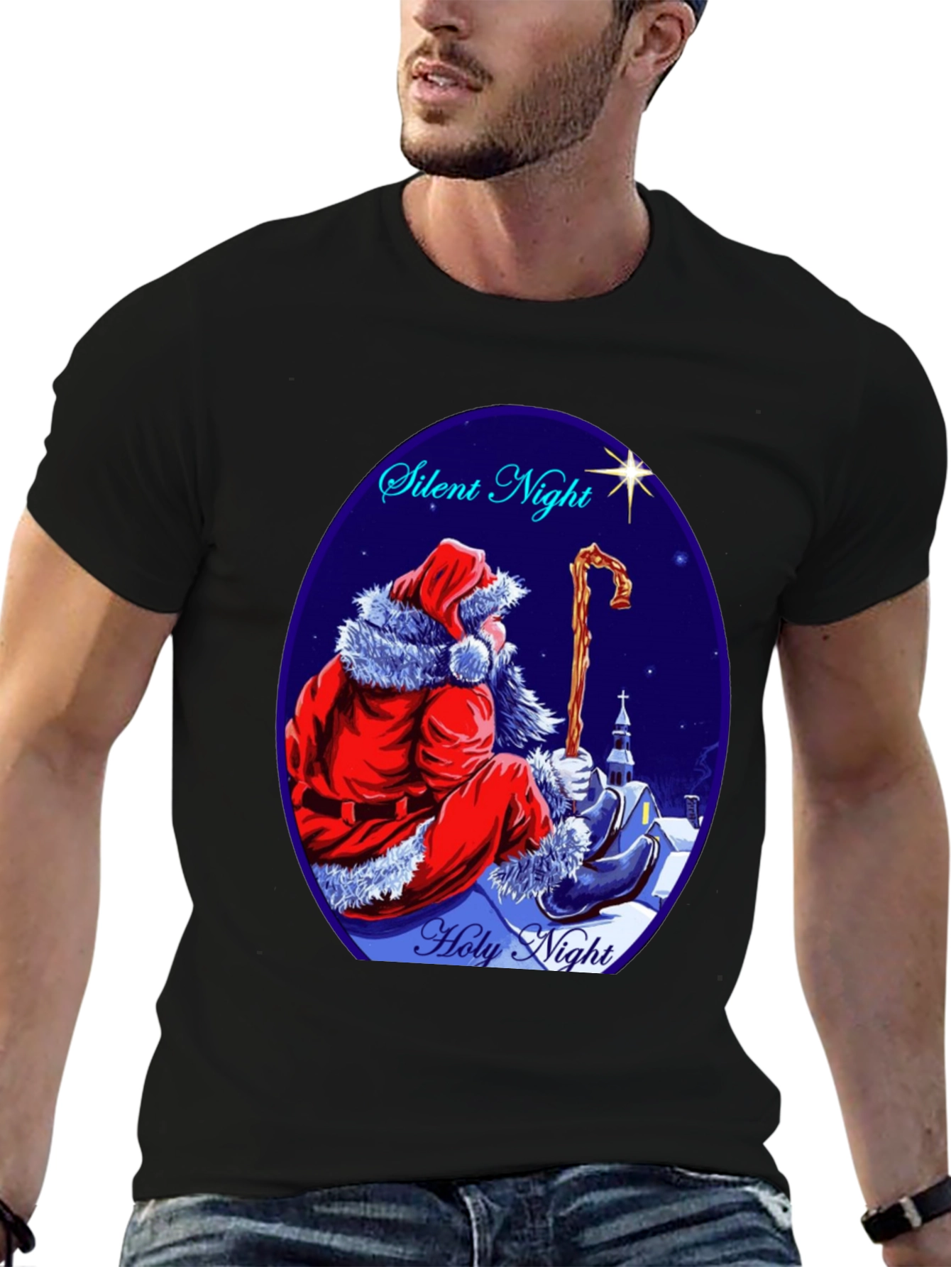 Silent Night Santa T-Shirt