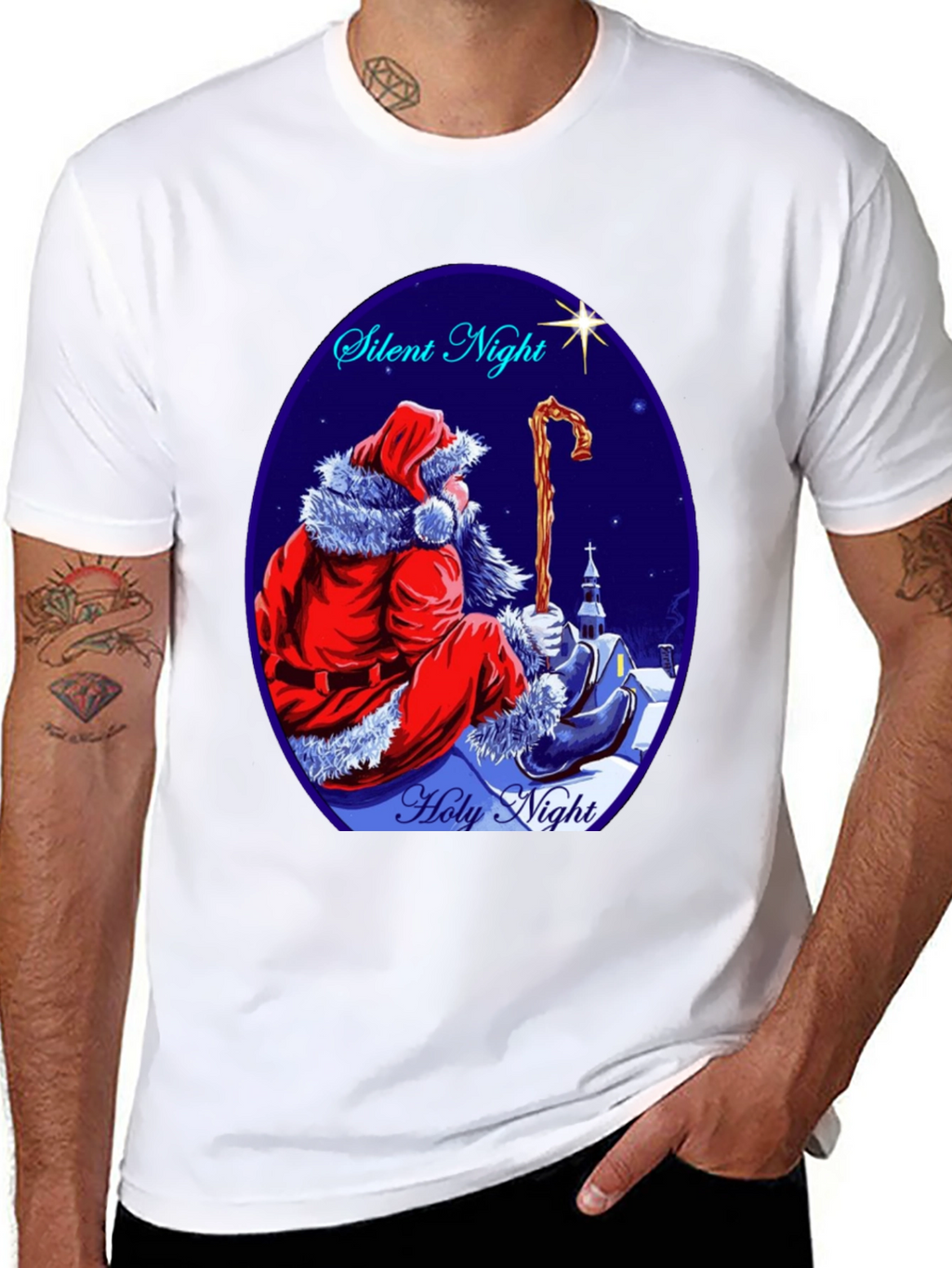 Silent Night Santa T-Shirt