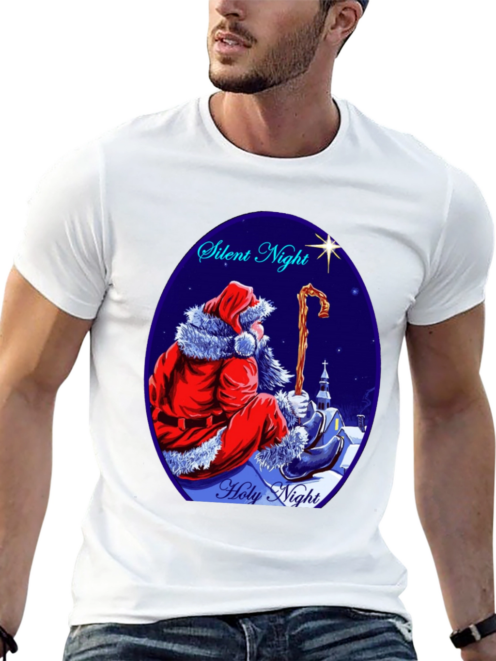 Silent Night Santa T-Shirt