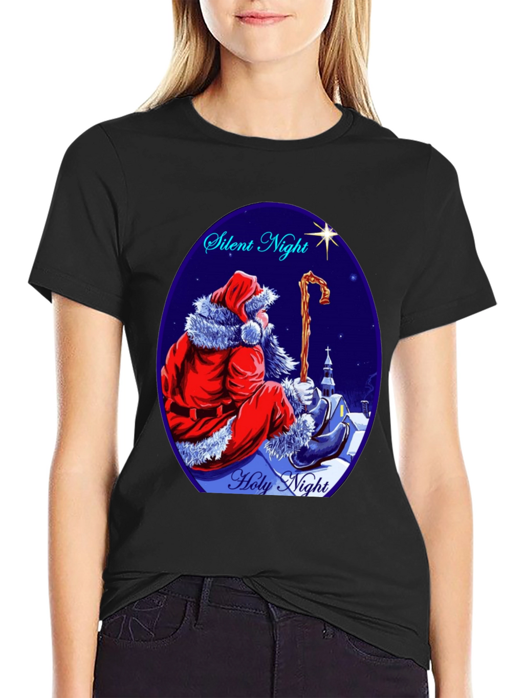 Silent Night Santa T-Shirt
