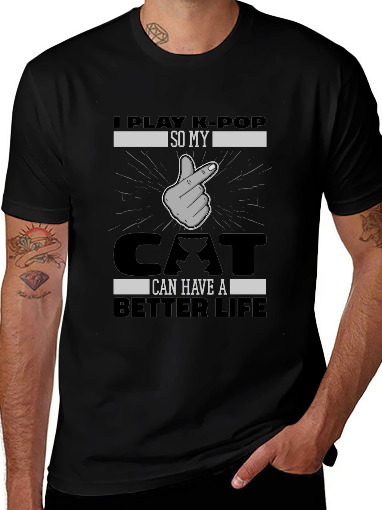 I Play K-Pop So My Cat Can Have a Better Life T-Shirt