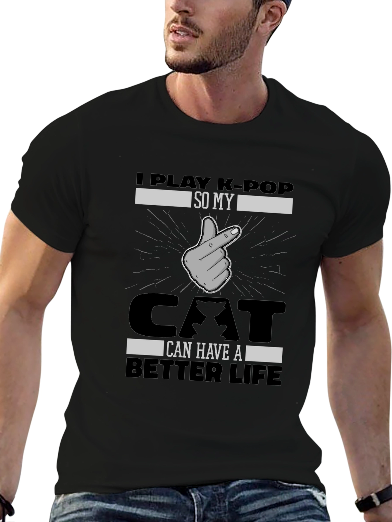 I Play K-Pop So My Cat Can Have a Better Life T-Shirt