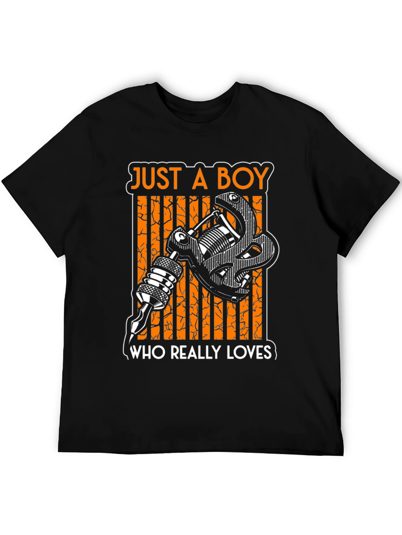Just a Boy Who Really Loves Tattoos - Black T-Shirt