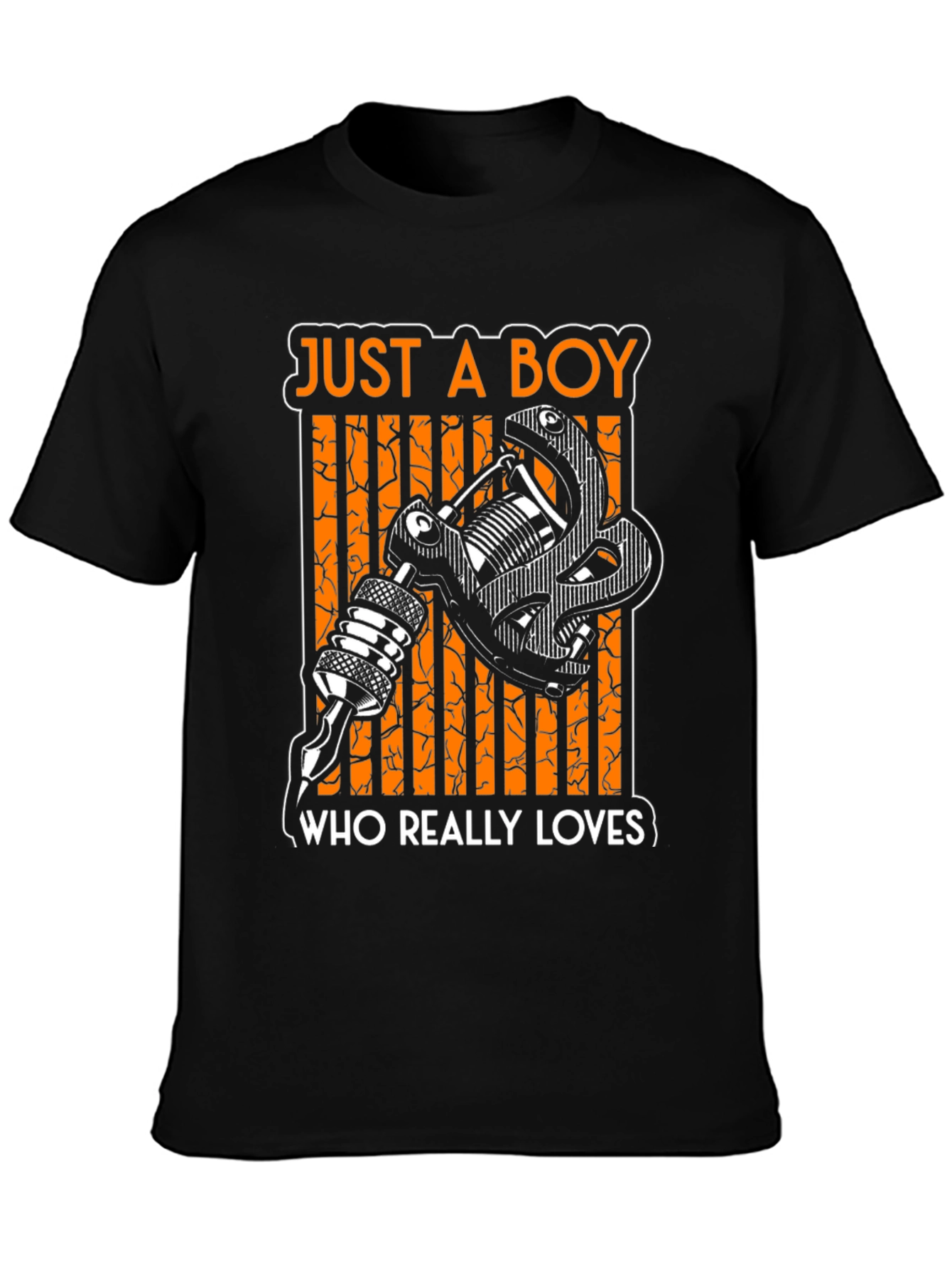 Just a Boy Who Really Loves Tattoos - Black T-Shirt