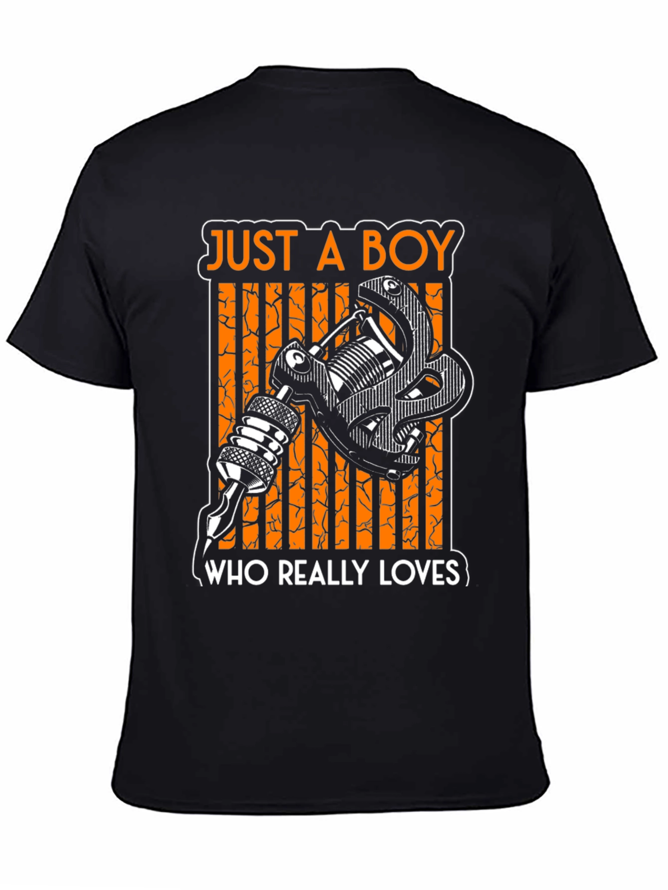 Just a Boy Who Really Loves Tattoos - Black T-Shirt