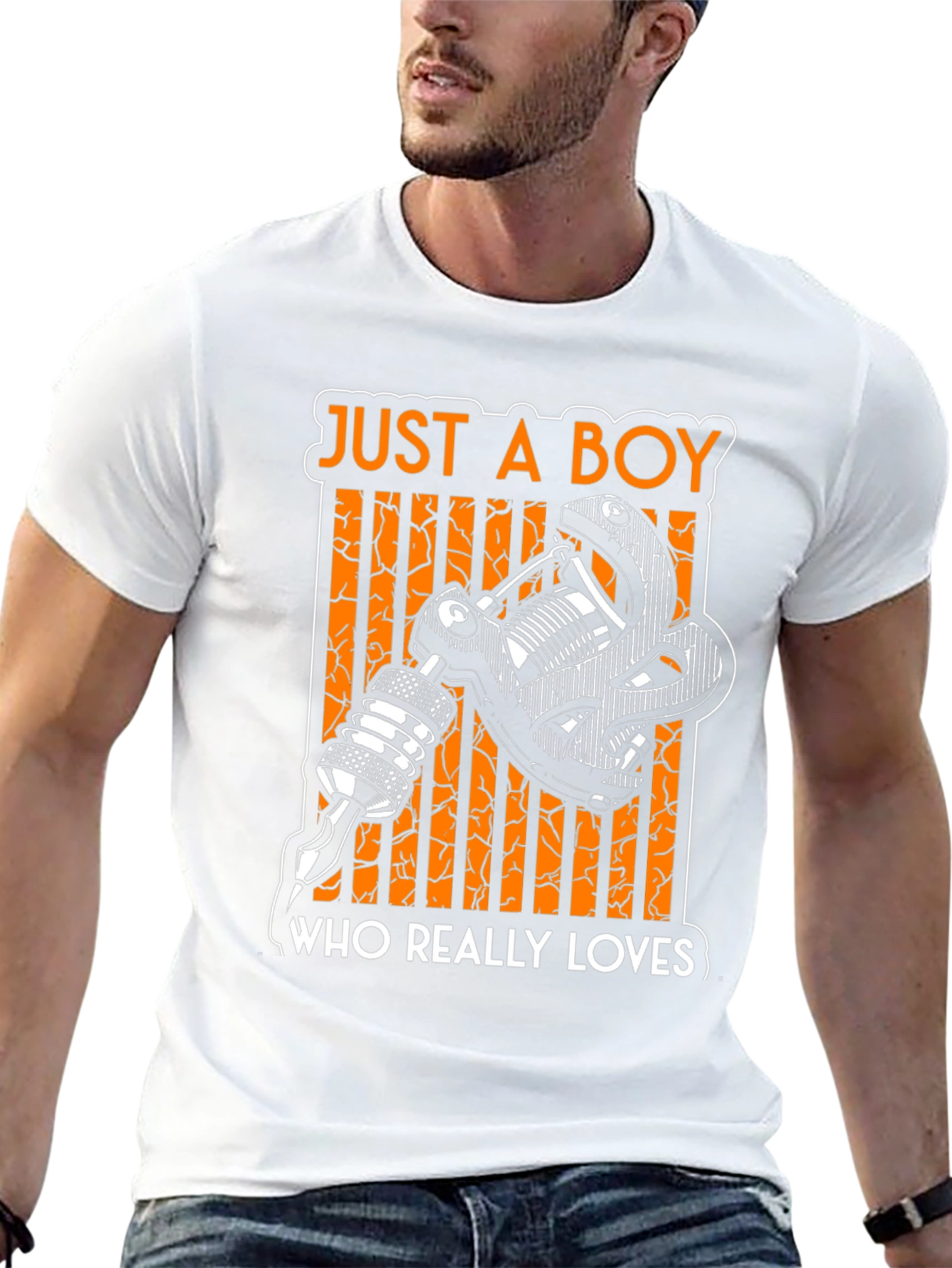 Just a Boy Who Really Loves Tattoos - Black T-Shirt