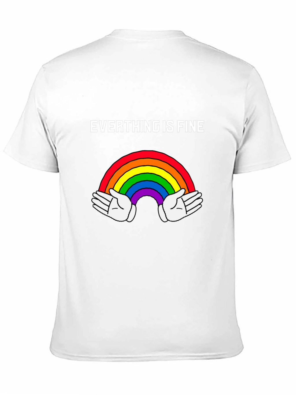 Everything Is Fine Rainbow Graphic Tee