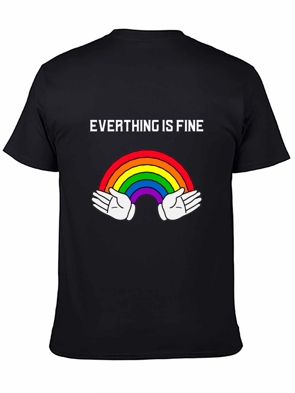 Everything Is Fine Rainbow Graphic Tee