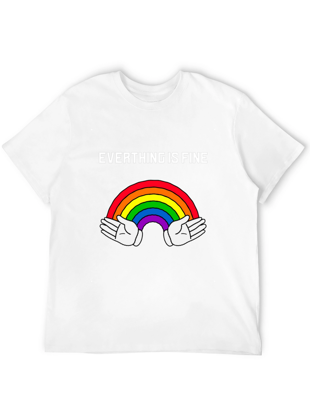 Everything Is Fine Rainbow Graphic Tee