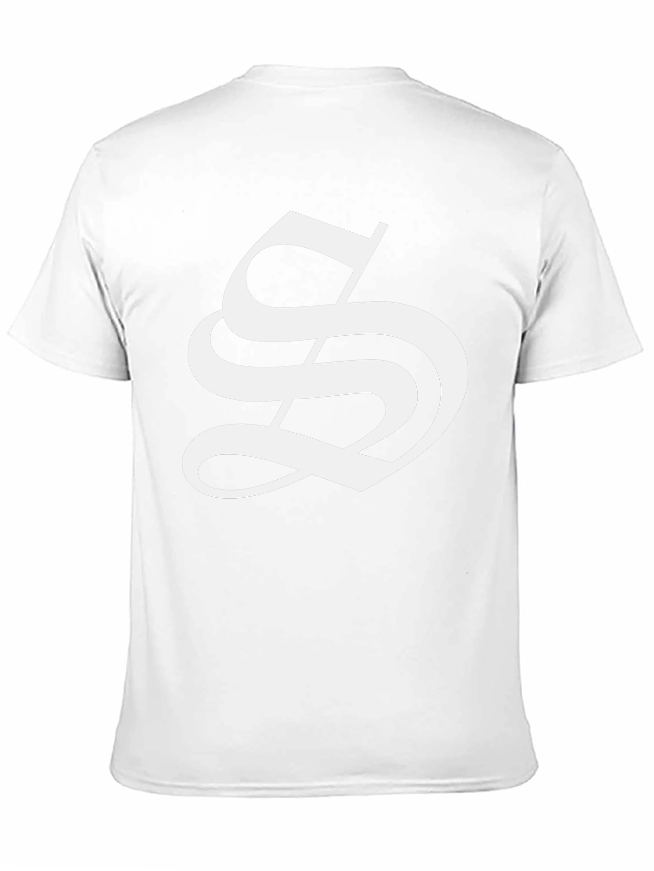 Bold Black Tee with White Letter S Design