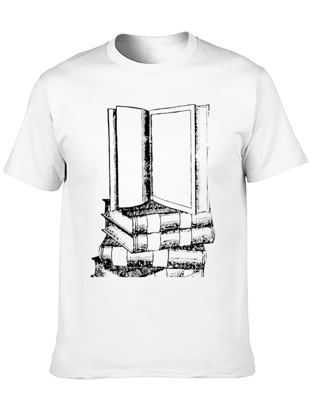 Book Stack Graphic T-Shirt - Readers Tee
