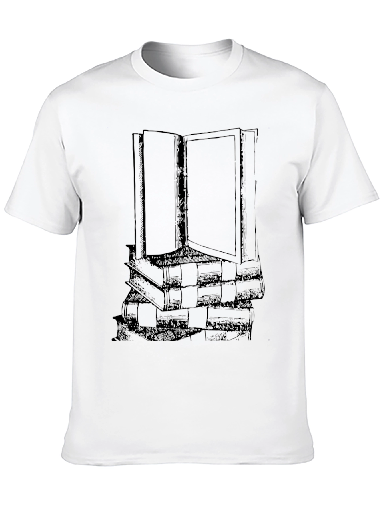 Book Stack Graphic T-Shirt - Readers Tee