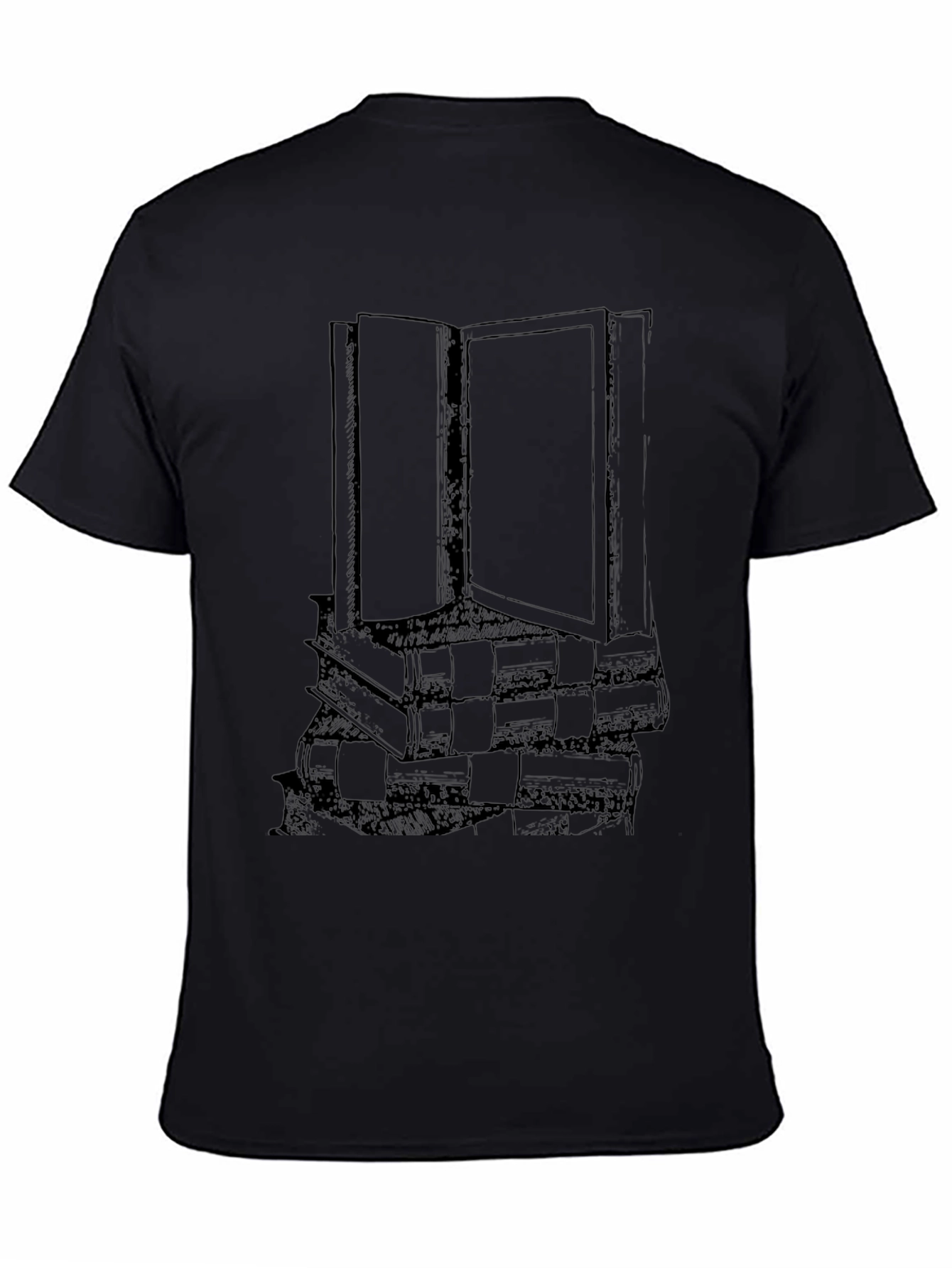 Book Stack Graphic T-Shirt - Readers Tee