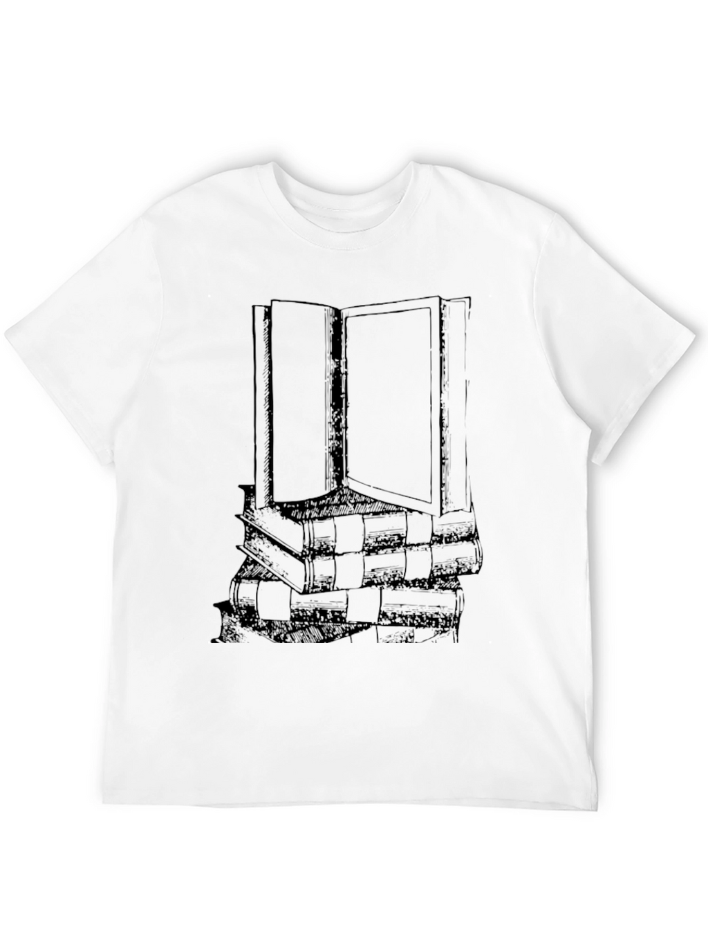 Book Stack Graphic T-Shirt - Readers Tee