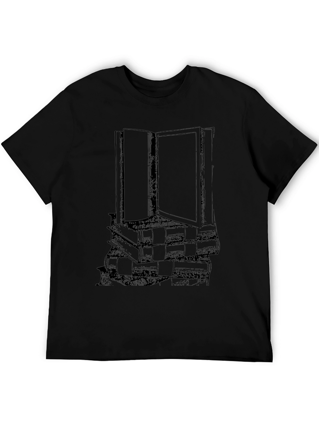 Book Stack Graphic T-Shirt - Readers Tee