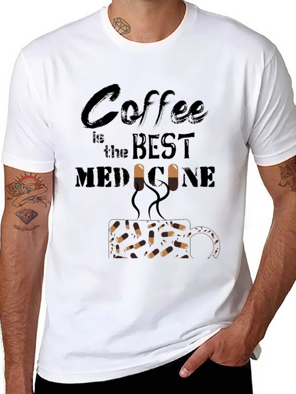 Coffee is the Best Medicine Graphic T-Shirt