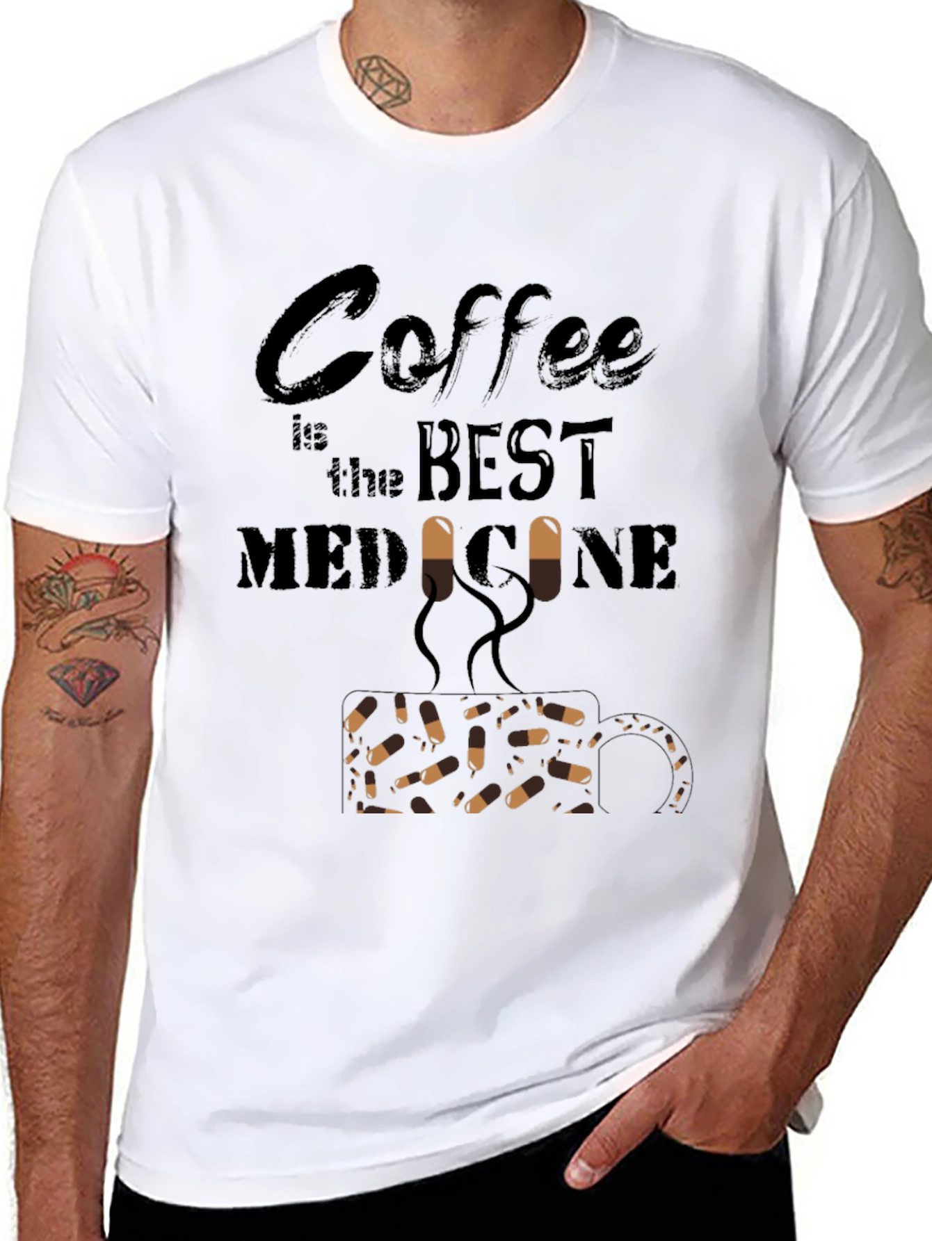 Coffee is the Best Medicine Graphic T-Shirt