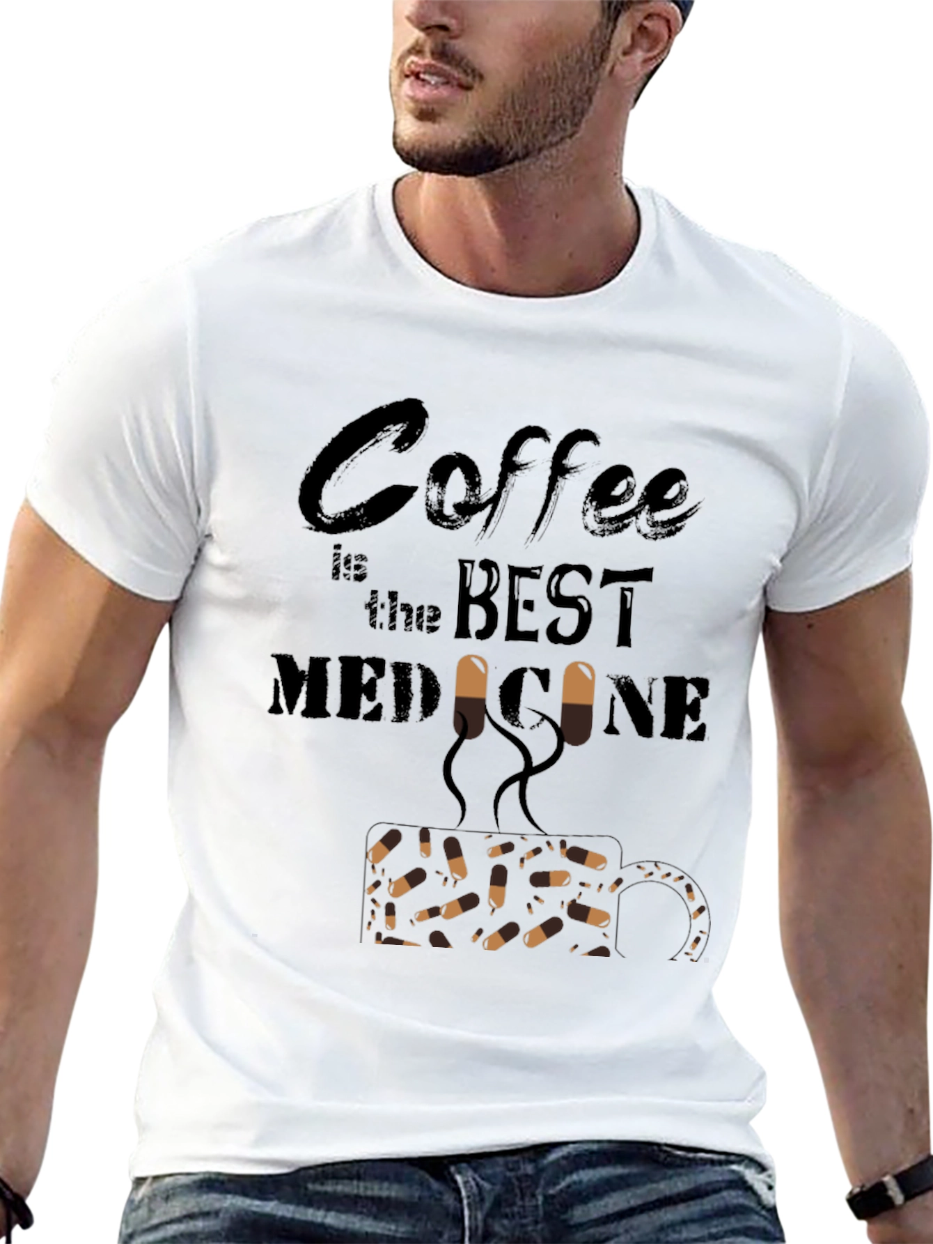 Coffee is the Best Medicine Graphic T-Shirt