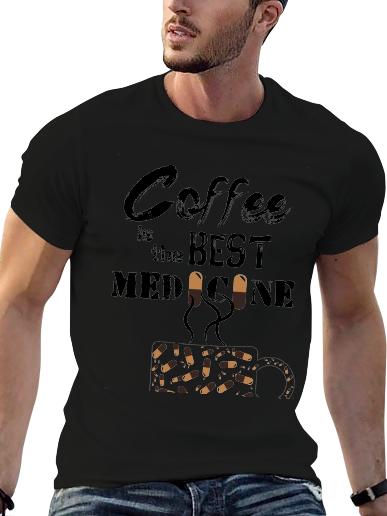 Coffee is the Best Medicine Graphic T-Shirt