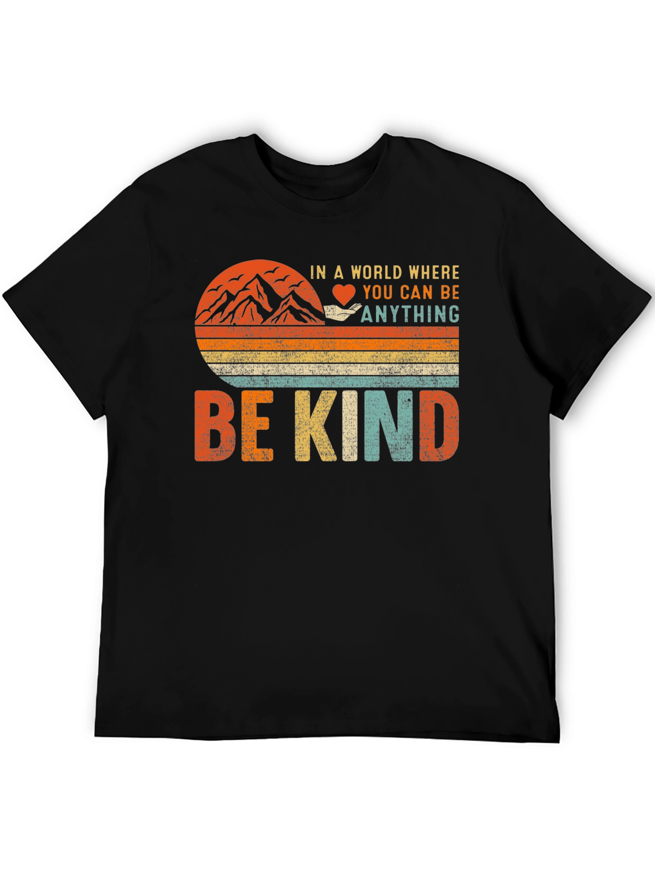 Be Kind Graphic T-Shirt - Inspiring Vintage Design