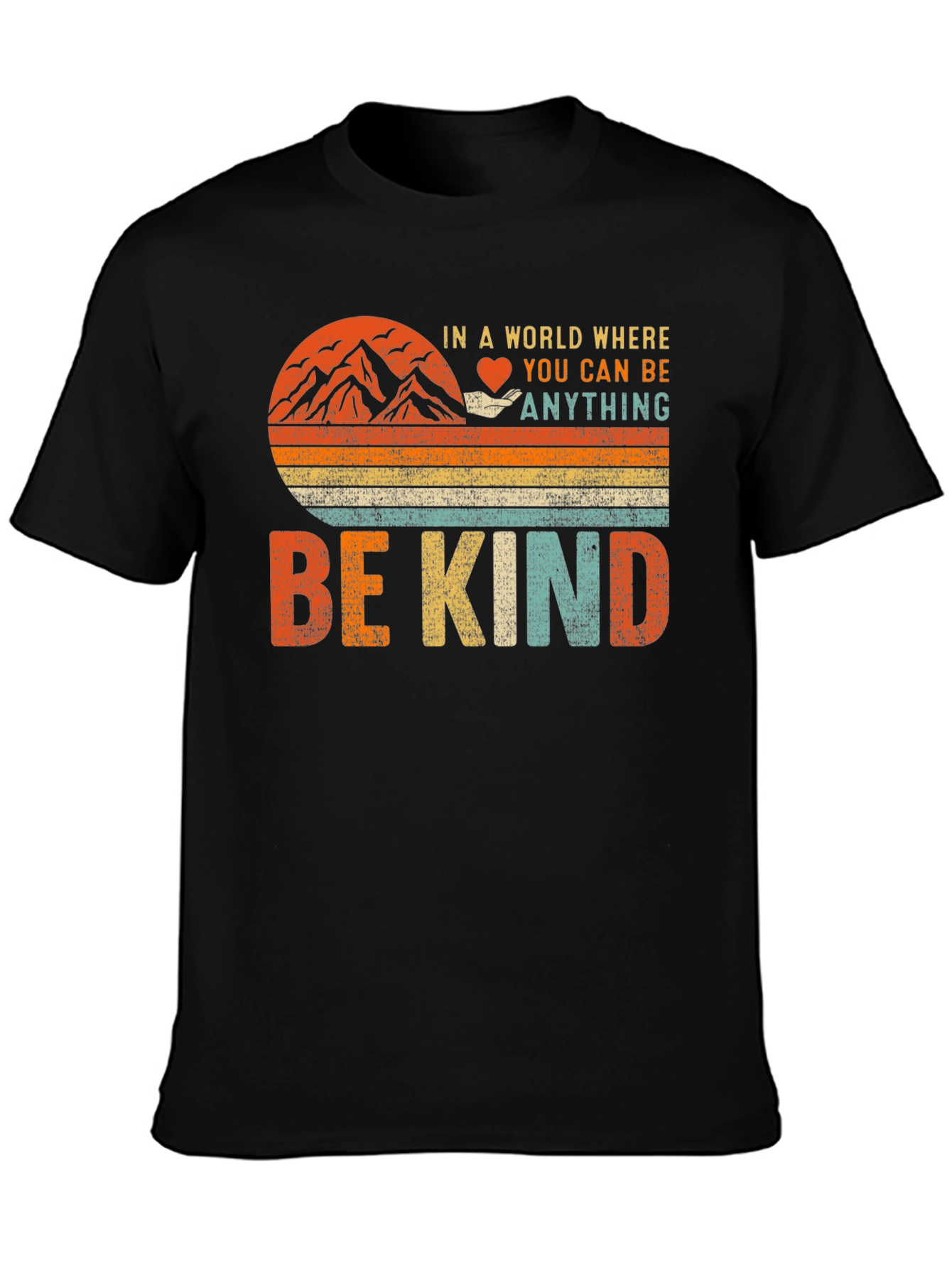 Be Kind Graphic T-Shirt - Inspiring Vintage Design
