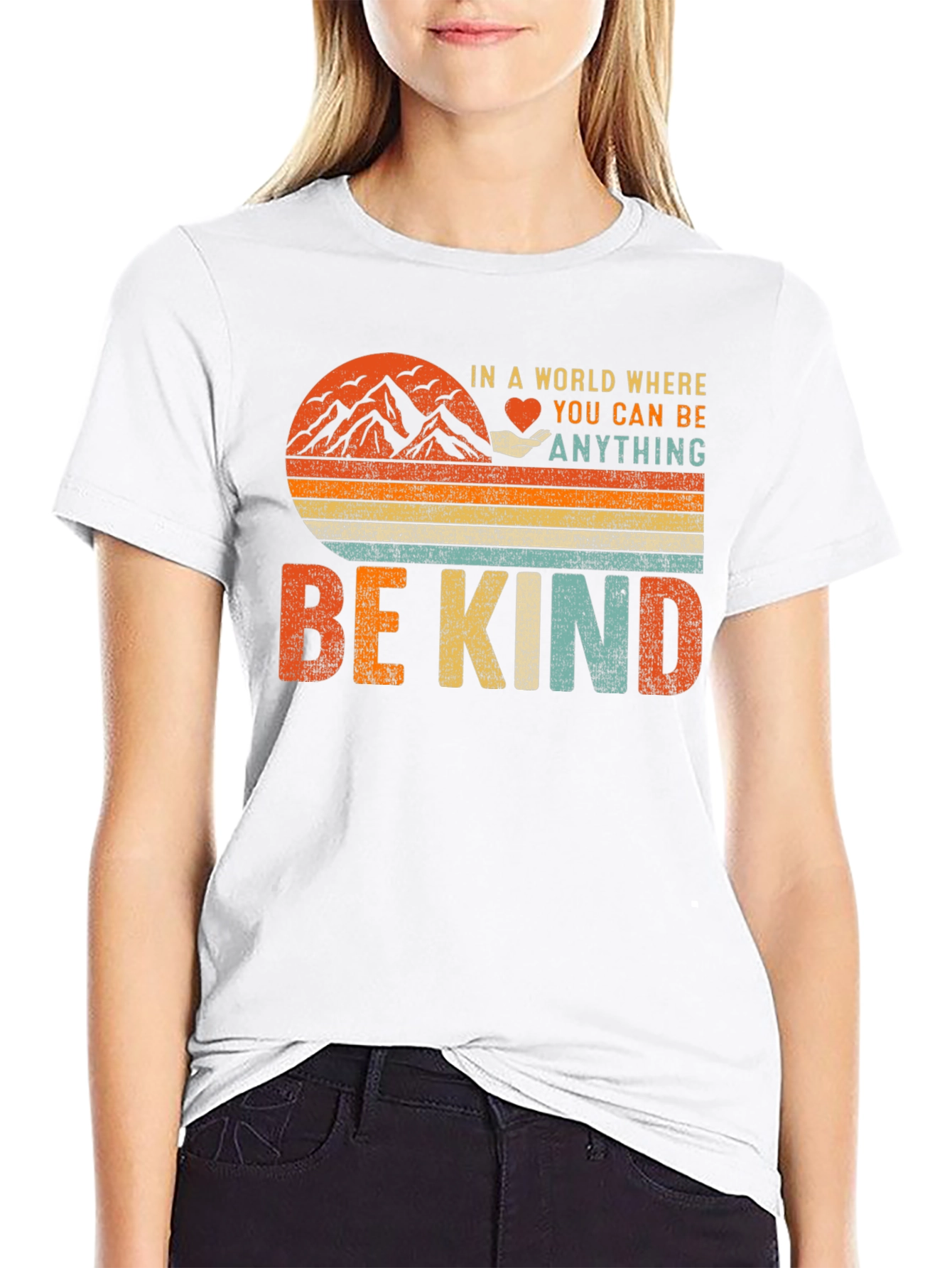Be Kind Graphic T-Shirt - Inspiring Vintage Design