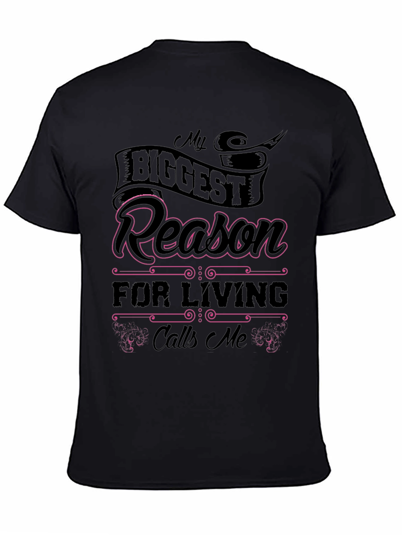 My Biggest Reason T-Shirt - Black Cotton Tee