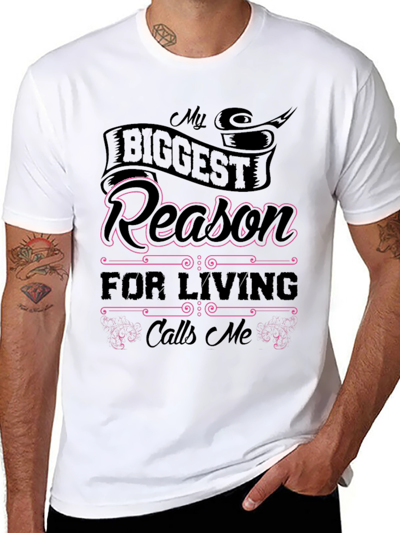 My Biggest Reason T-Shirt - Black Cotton Tee