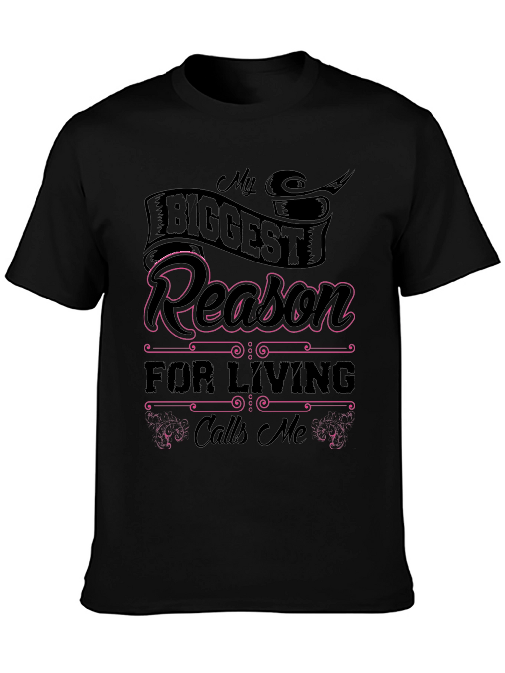 My Biggest Reason T-Shirt - Black Cotton Tee