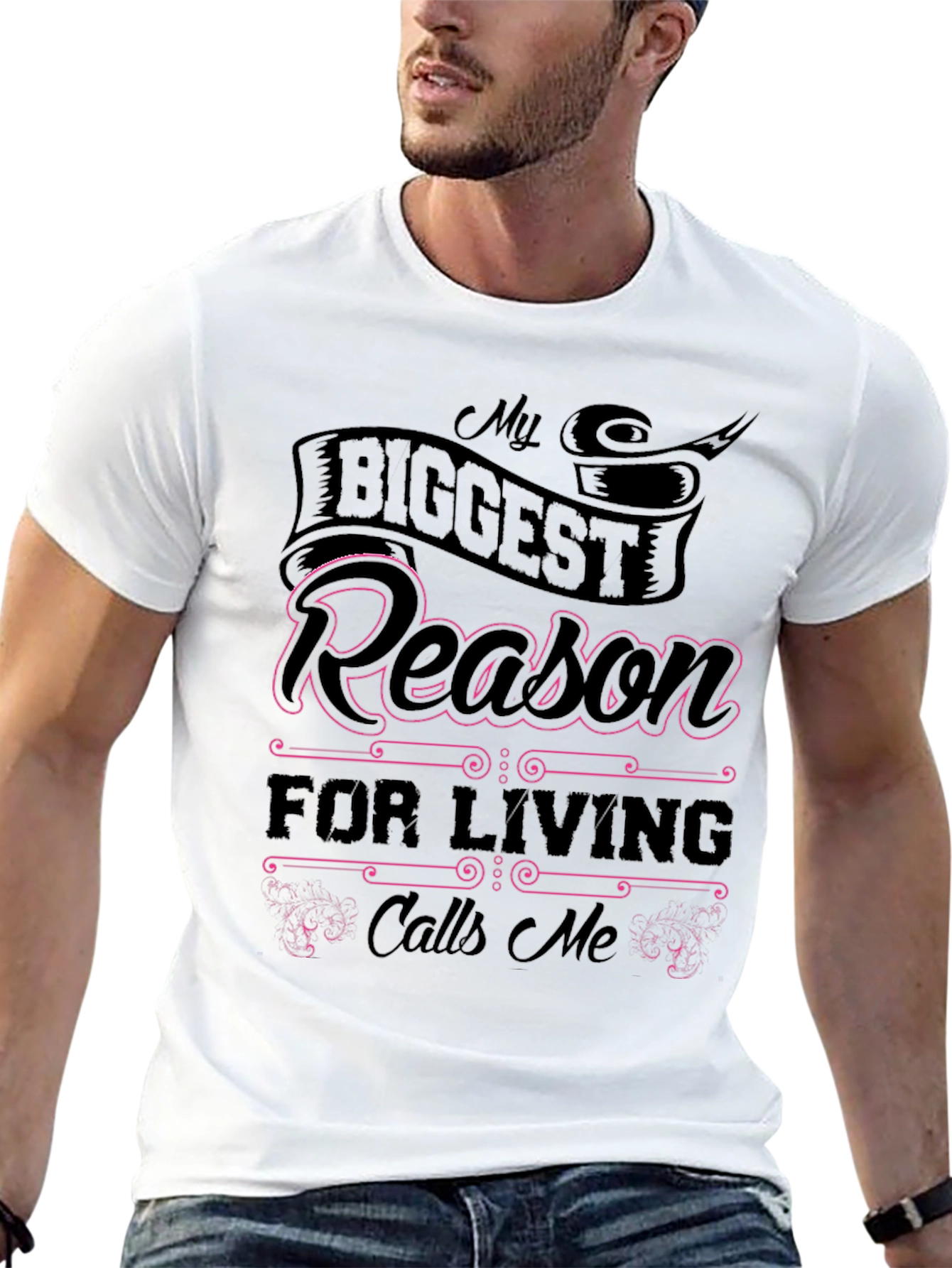 My Biggest Reason T-Shirt - Black Cotton Tee