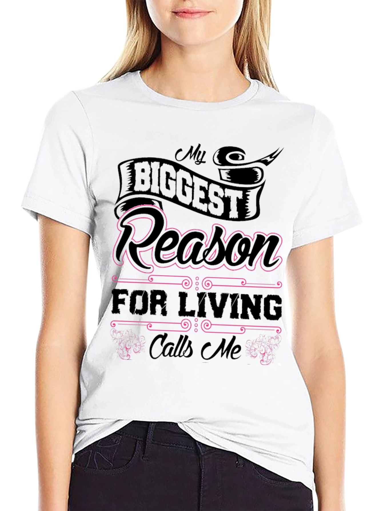 My Biggest Reason T-Shirt - Black Cotton Tee