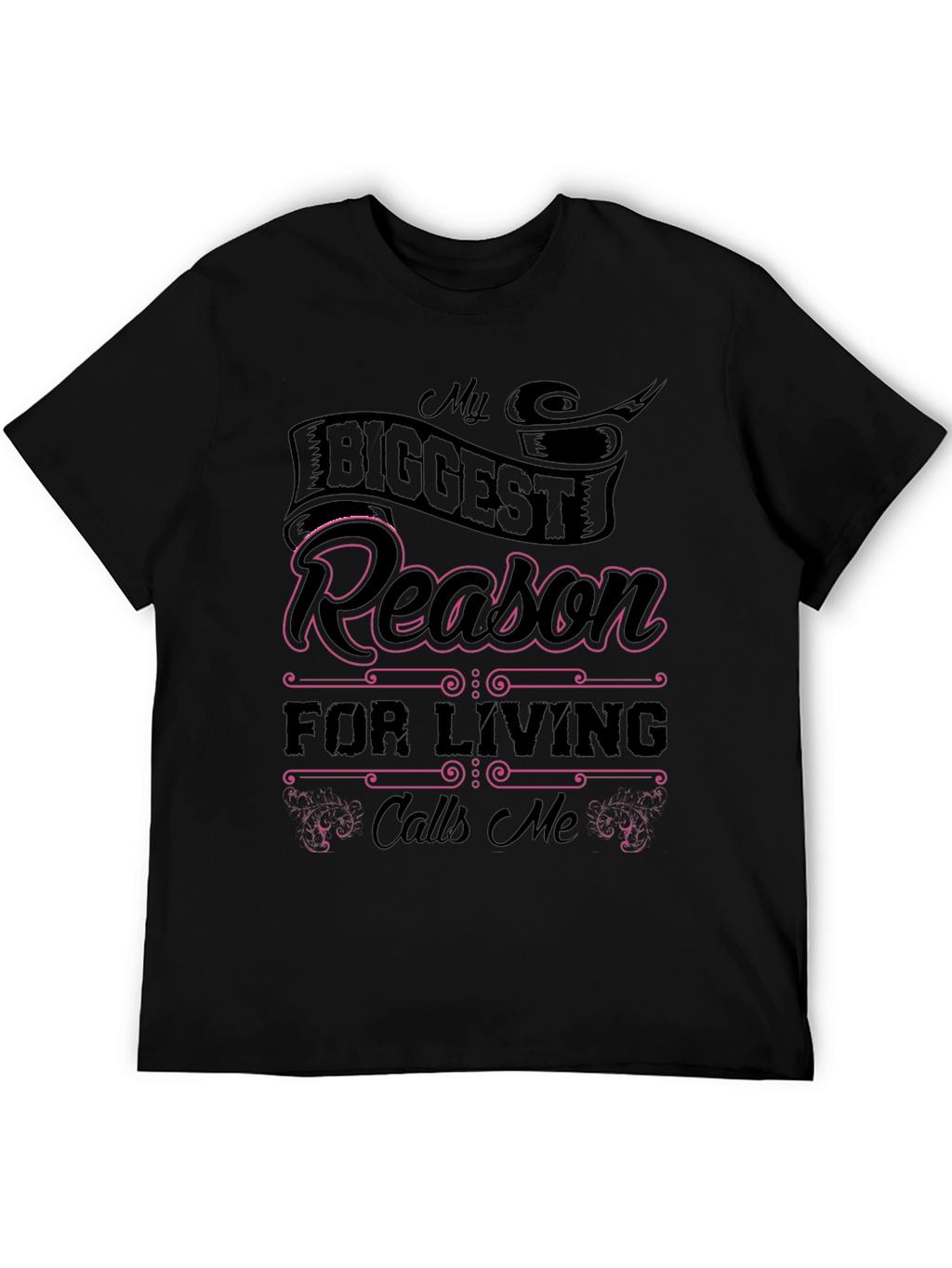 My Biggest Reason T-Shirt - Black Cotton Tee