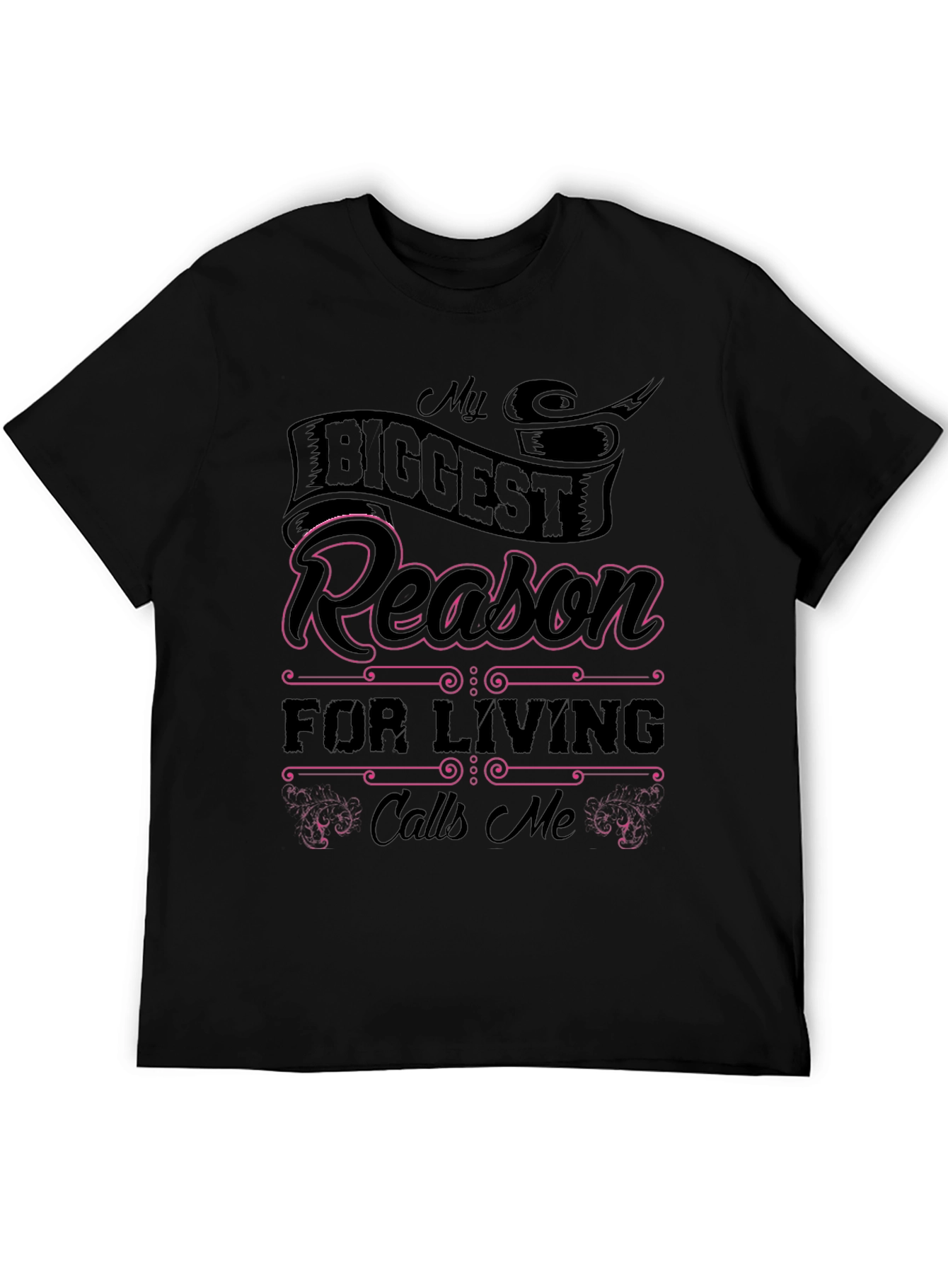 My Biggest Reason T-Shirt - Black Cotton Tee