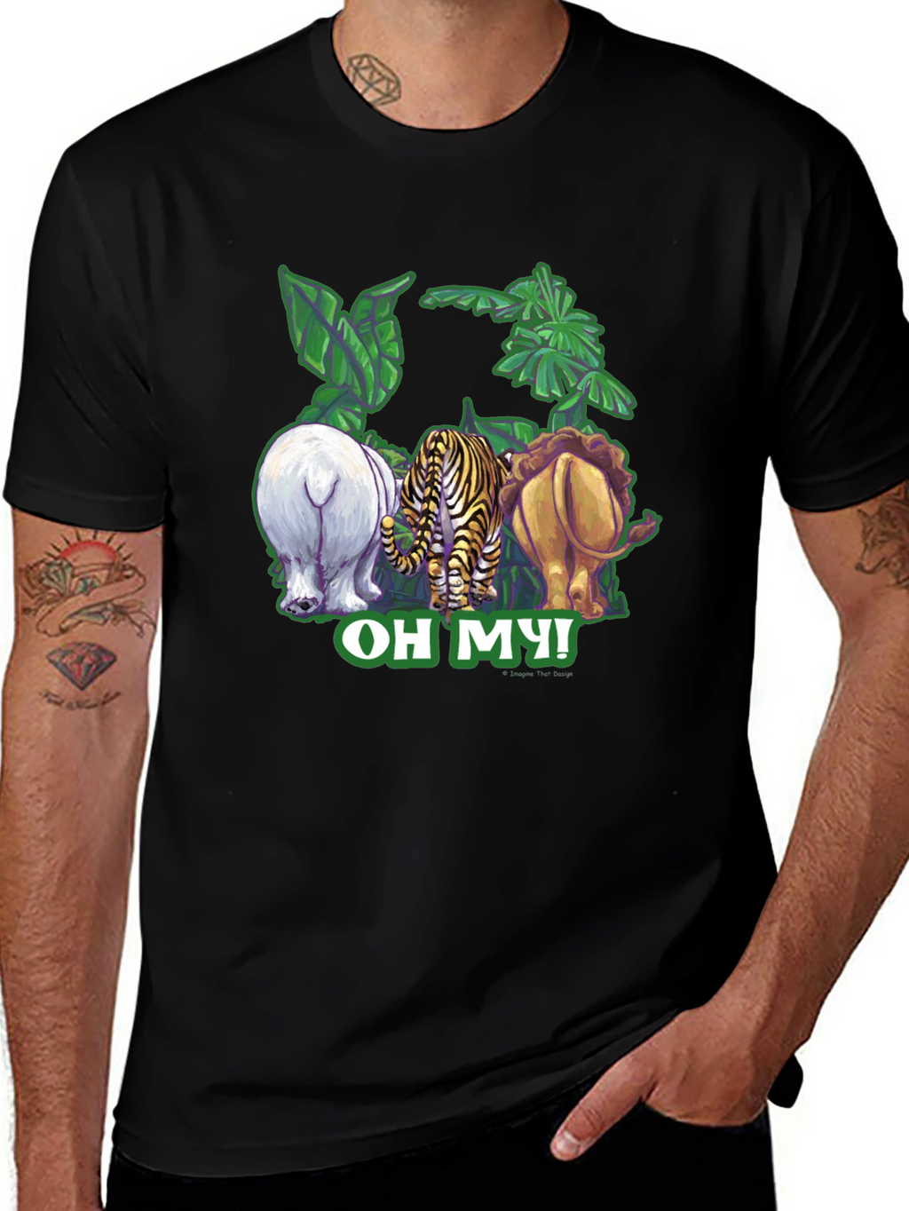 Oh My! Animal Rear-View Graphic T-Shirt