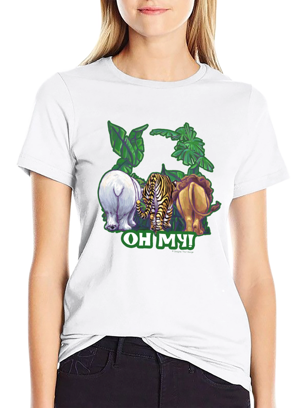 Oh My! Animal Rear-View Graphic T-Shirt